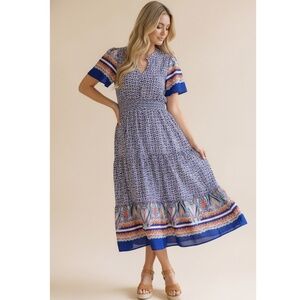 "The Valerie" Boho Midi Dress with Pockets